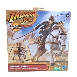Hasbro Indiana Jones Worlds Of Adventure Indiana Jones W/ Horse 2.5" Figure